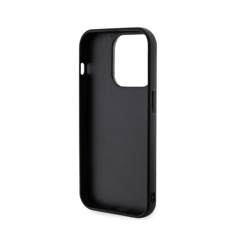 Karl Lagerfeld 3D Rubber Glitter Logo - Case for iPhone 15 Pro (Black) - 7