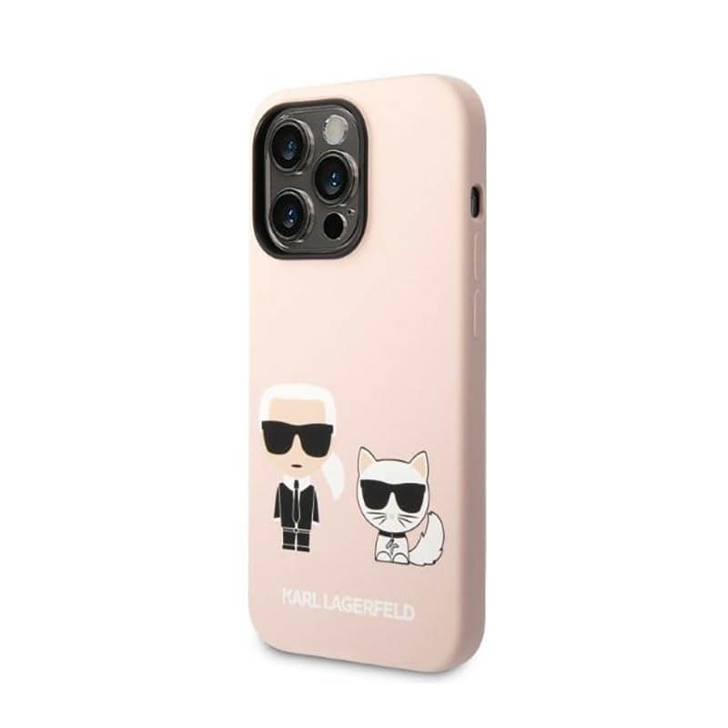 Karl Lagerfeld Liquid Silicone Karl & Choupette MagSafe - Case for iPhone 14 Pro (Pink) - 2