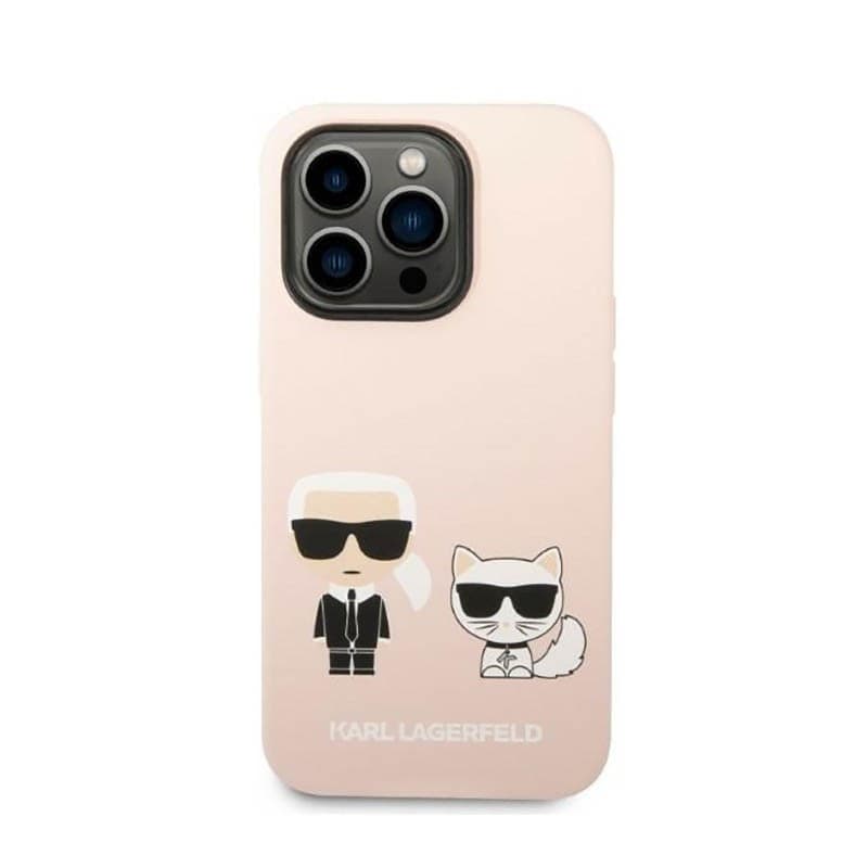 Karl Lagerfeld Liquid Silicone Karl & Choupette MagSafe - Case for iPhone 14 Pro (Pink) - 3