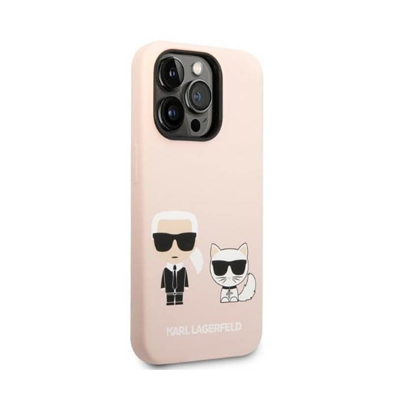 Karl Lagerfeld Liquid Silicone Karl & Choupette MagSafe - Case for iPhone 14 Pro (Pink) - 4