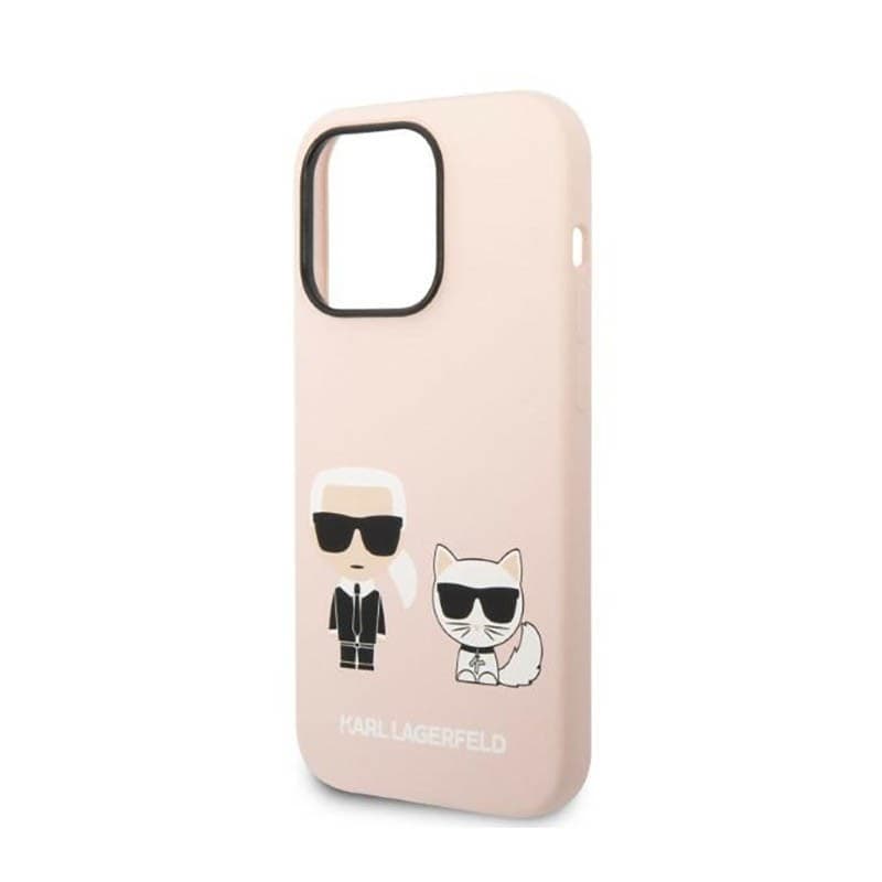 Karl Lagerfeld Liquid Silicone Karl & Choupette MagSafe - Case for iPhone 14 Pro (Pink) - 6