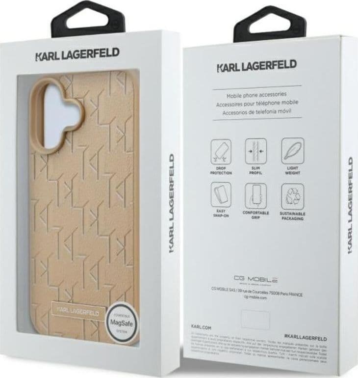Karl Lagerfeld Hot Stamp MagSafe - Case for iPhone 16 (beige) - 8