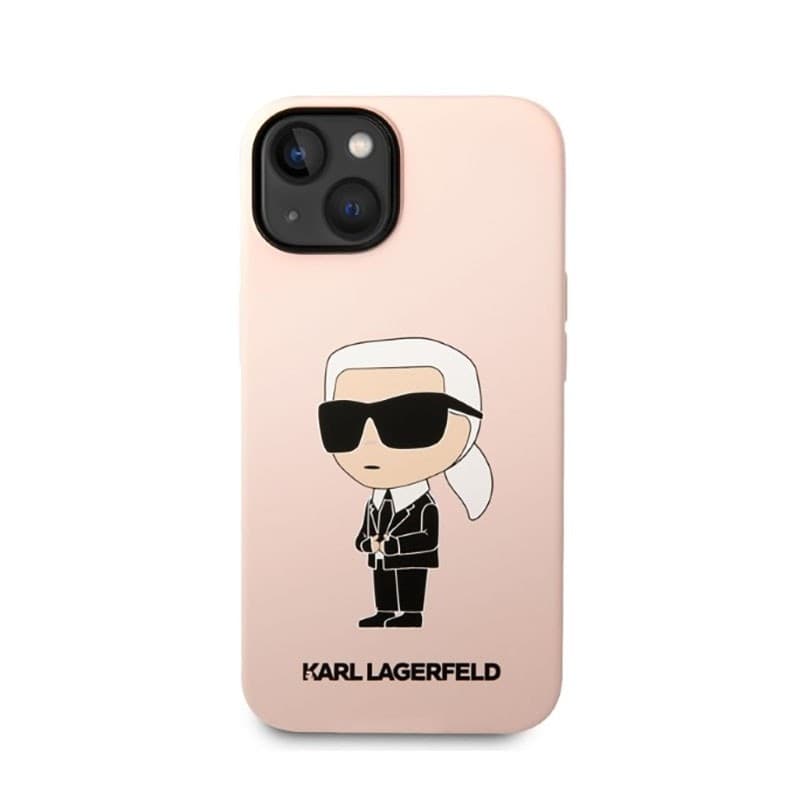 Karl Lagerfeld Silicone NFT Ikonik MagSafe - Case for iPhone 14 Plus (Pink) - 3