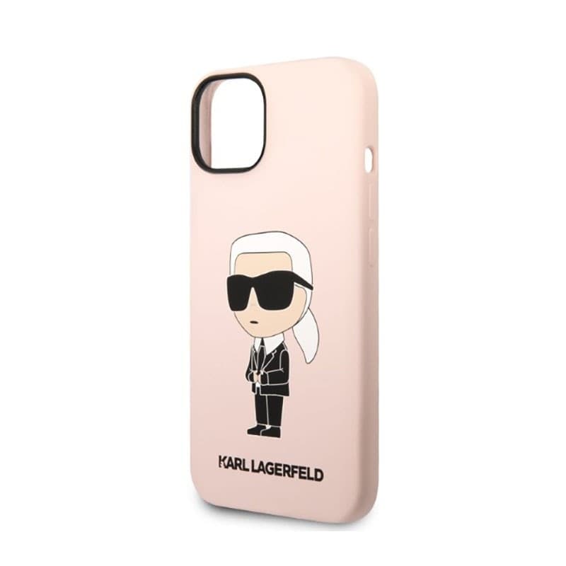 Karl Lagerfeld Silicone NFT Ikonik MagSafe - Case for iPhone 14 Plus (Pink) - 6