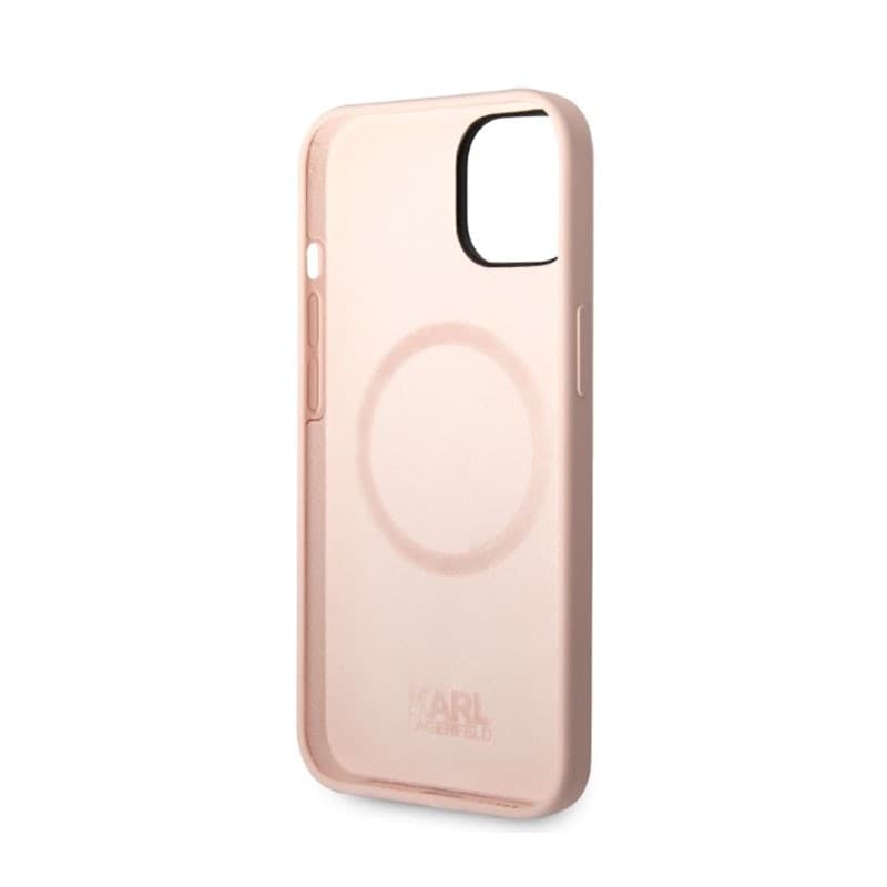 Karl Lagerfeld Silicone NFT Ikonik MagSafe - Case for iPhone 14 Plus (Pink) - 7