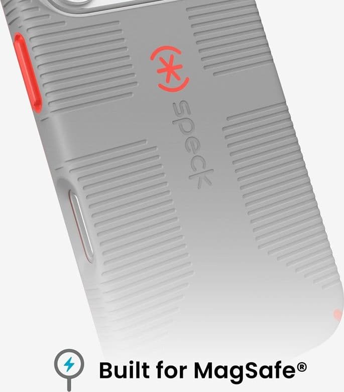 Speck Candyshell Grip MagSafe - Custodia per iPhone 18 Pro / 17 Pro (Grigio nuvoloso) - 9