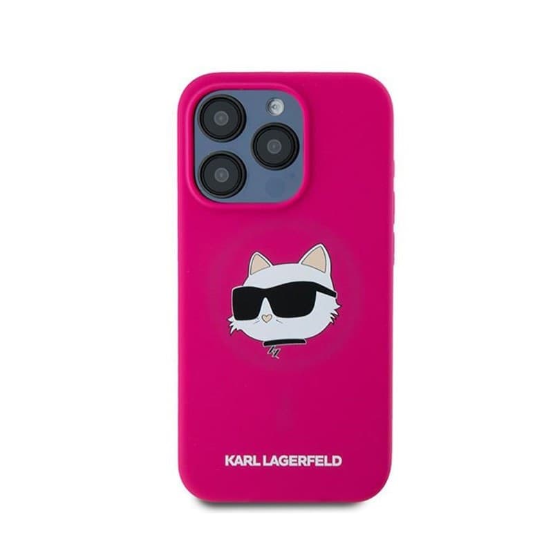 Karl Lagerfeld Silicone Choupette Head MagSafe - iPhone 15 Pro Max Case (pink) - 3