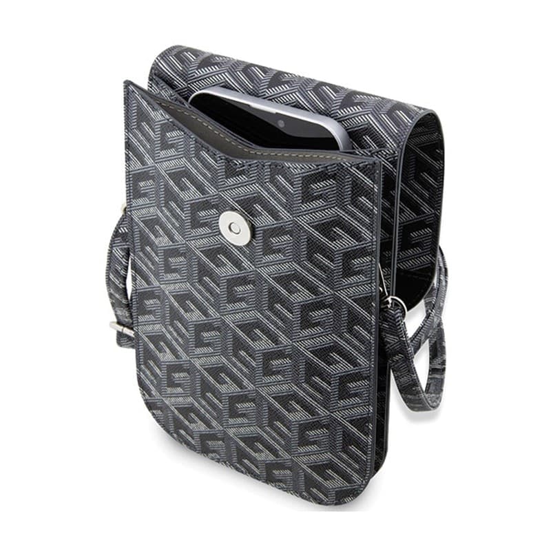 Guess GCube Stripe Phone Bag - Bag with smartphone compartment (Black) - 4