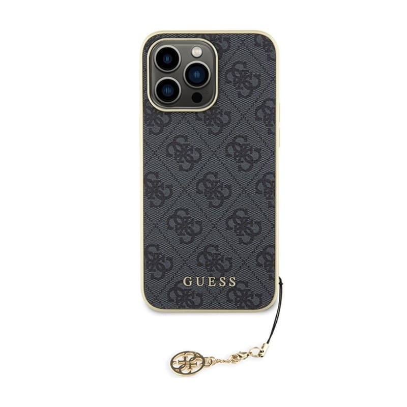Guess 4G Charms Collection - Case for iPhone 15 Pro Max (grey) - 3