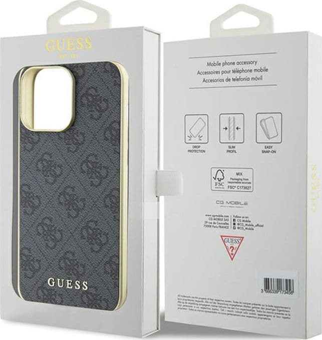 Guess 4G Charms Collection - Case for iPhone 15 Pro Max (grey) - 8