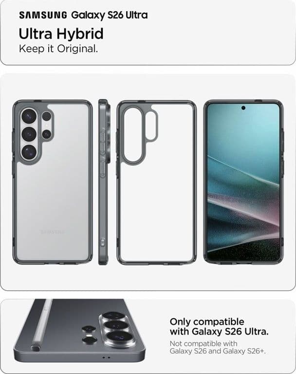 Spigen Ultra Hybrid - Custodia per Samsung Galaxy S26 Ultra (Cristallo Spaziale) - 6