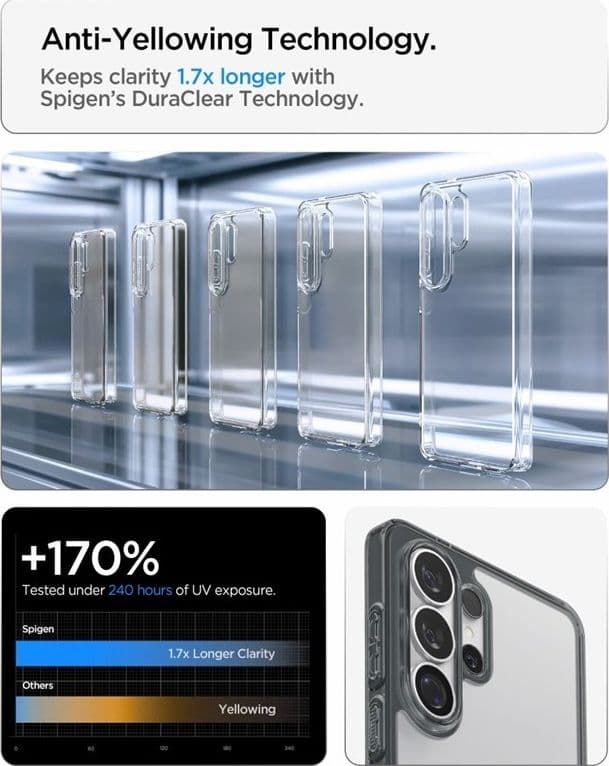 Spigen Ultra Hybrid - Custodia per Samsung Galaxy S26 Ultra (Cristallo Spaziale) - 7