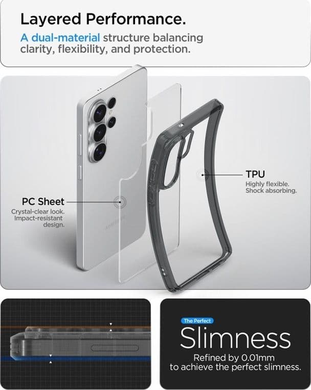 Spigen Ultra Hybrid - Custodia per Samsung Galaxy S26 Ultra (Cristallo Spaziale) - 8