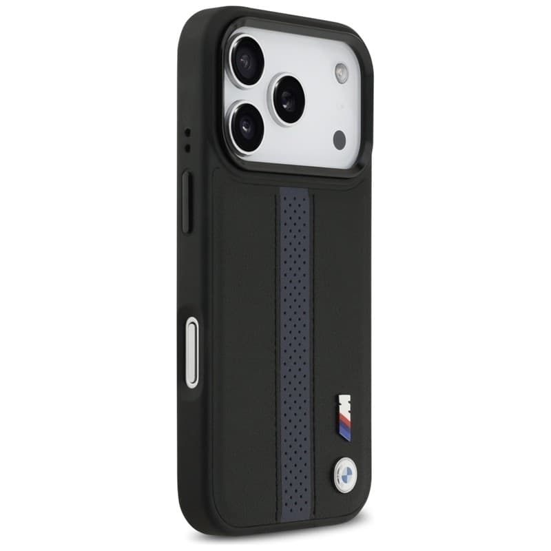 Custodia MagSafe con logo BMW M a strisce perforate per iPhone 17 Pro (blu) - 4