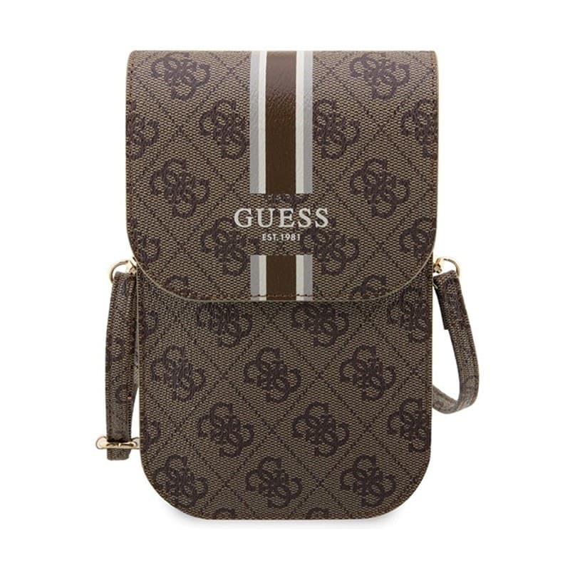 Guess 4G Stripes - Crossbody phone bag (brown) - 2