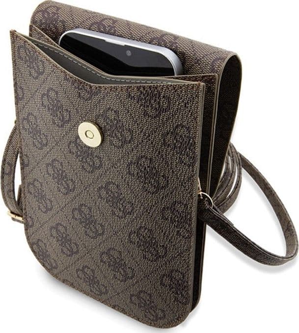 Guess 4G Stripes - Crossbody phone bag (brown) - 4