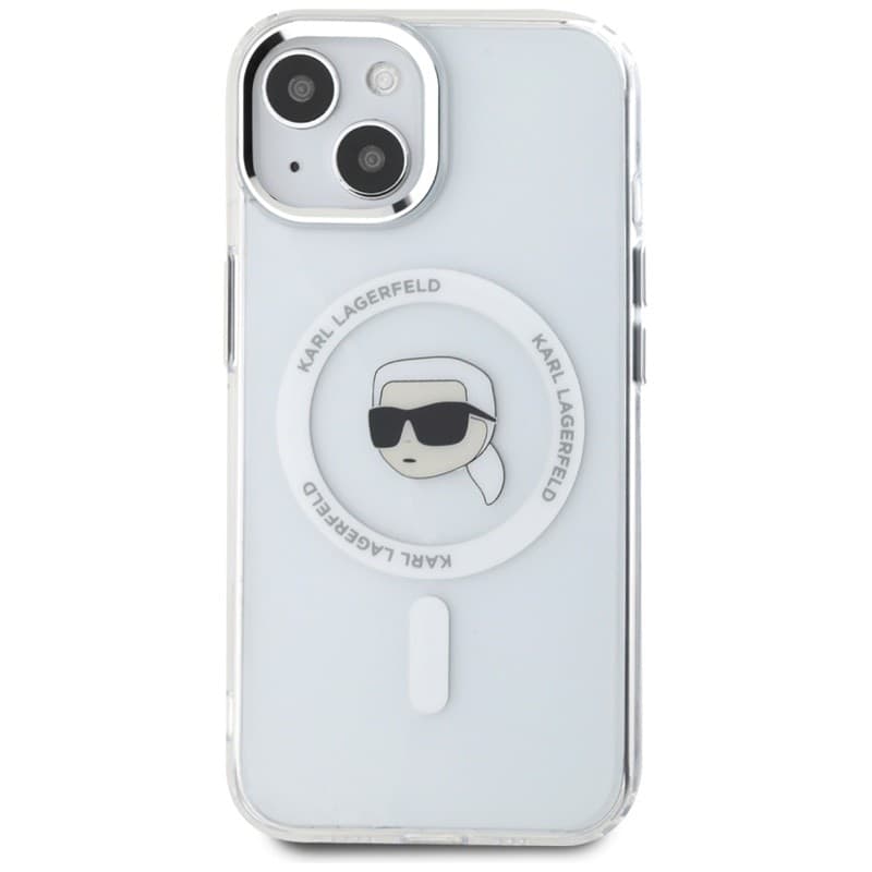 Karl Lagerfeld IML Metal Karl Head MagSafe - Case for iPhone 15 (white) - 3