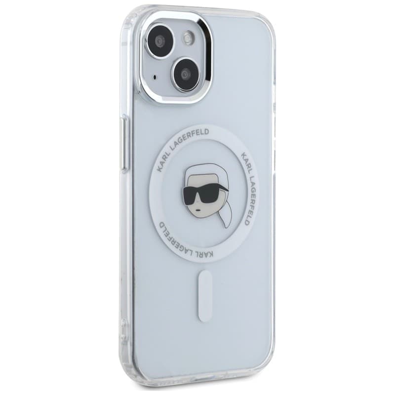 Karl Lagerfeld IML Metal Karl Head MagSafe - Case for iPhone 15 (white) - 4