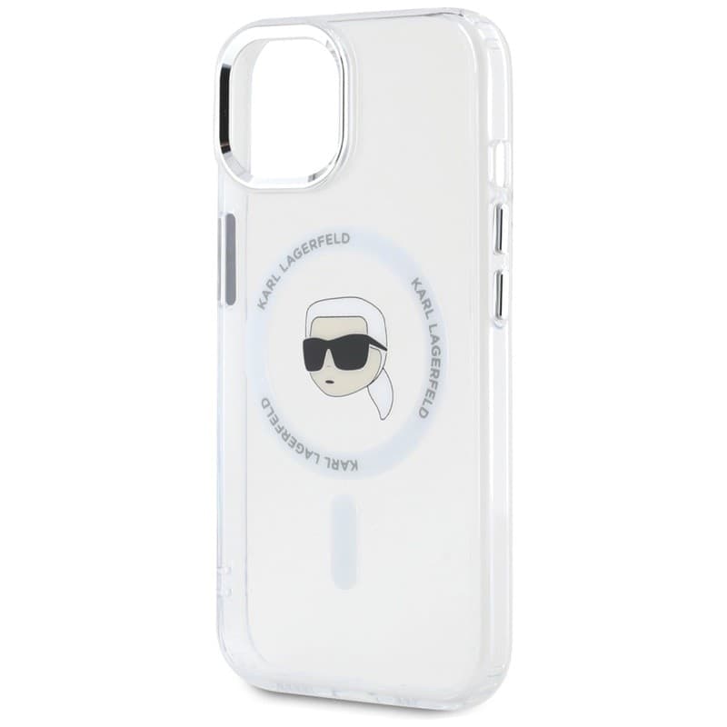 Karl Lagerfeld IML Metal Karl Head MagSafe - Case for iPhone 15 (white) - 6
