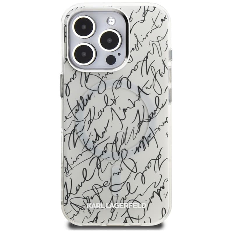 Karl Lagerfeld IML Karl Script Pattern MagSafe - Case for iPhone 16 Pro (white) - 3