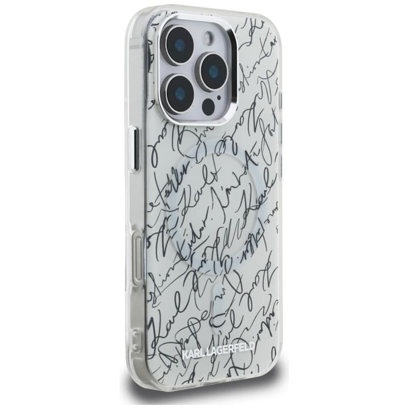 Karl Lagerfeld IML Karl Script Pattern MagSafe - Case for iPhone 16 Pro (white) - 4