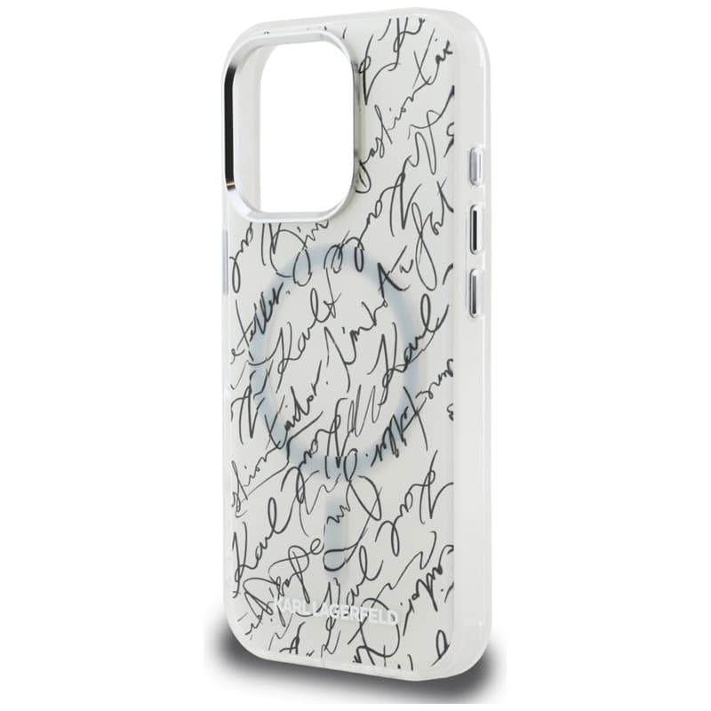 Karl Lagerfeld IML Karl Script Pattern MagSafe - Case for iPhone 16 Pro (white) - 6