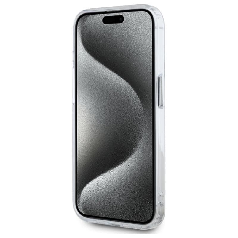 Karl Lagerfeld IML Metal Karl & Choupette Head MagSafe - Case for iPhone 15 Pro Max (White) - 5