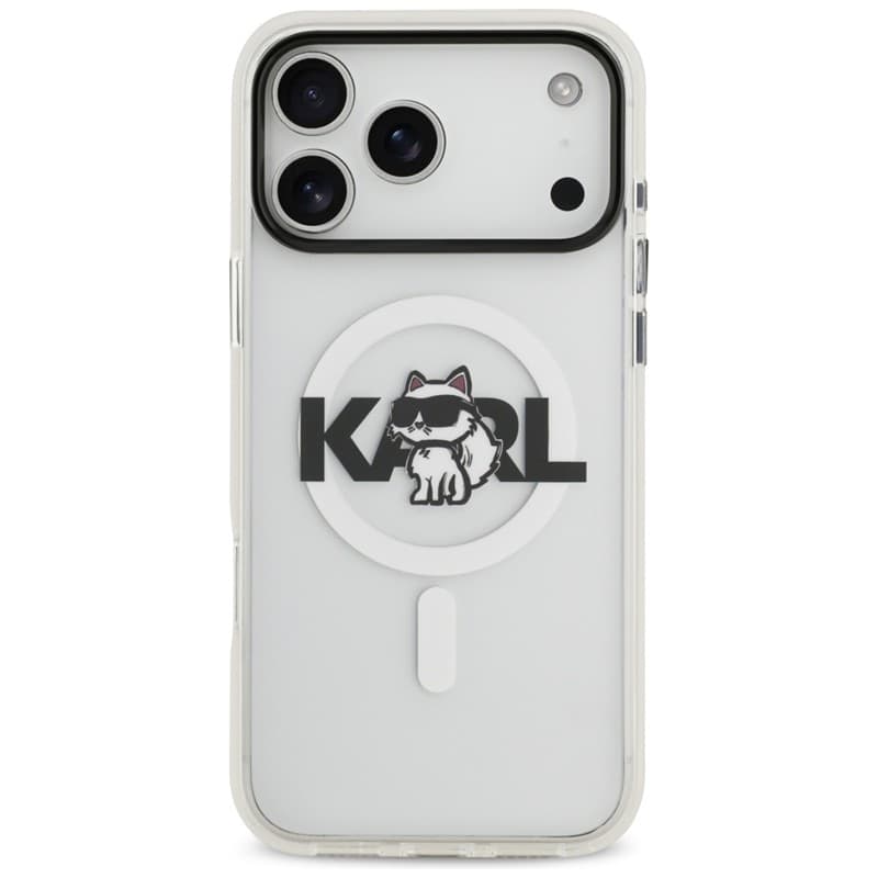 Karl Lagerfeld IML Choupette Sketch Logo MagSafe - Case for iPhone 17 Pro (transparent) - 3