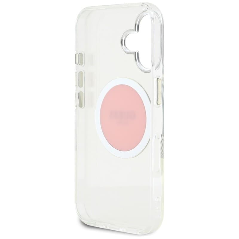 Guess IML Metal Colored Circle Classic Logo MagSafe - Case for iPhone 16 (pink) - 7