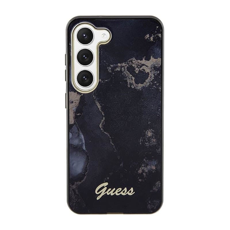 Guess Golden Marble Collection - Case for Samsung Galaxy S23 (Black) - 3