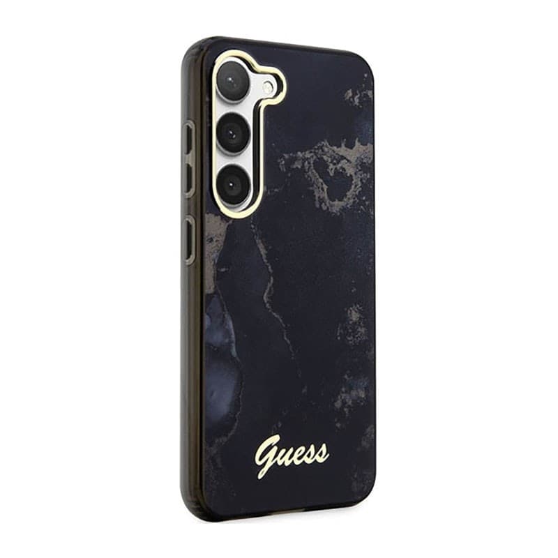 Guess Golden Marble Collection - Case for Samsung Galaxy S23 (Black) - 4