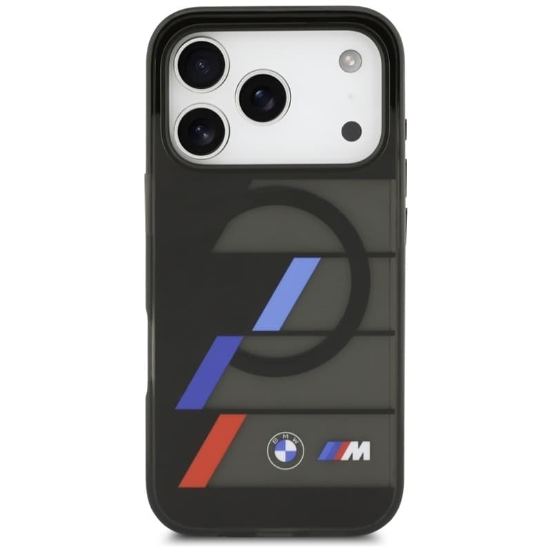 BMW M IML Metal Buttons Tricolor Lines MagSafe - Case iPhone 17 Pro (black) - 3