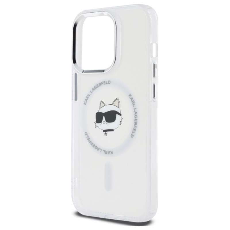 Karl Lagerfeld IML Metal Choupette Head MagSafe - Case for iPhone 14 Pro (White) - 6
