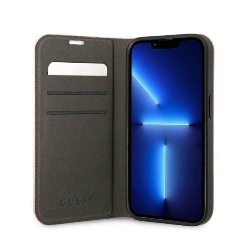 Guess 4G Metal Camera Outline Booktype Case - Case for iPhone 14 Pro Max (Pink) - 4