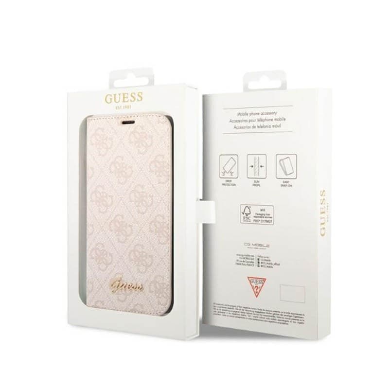 Guess 4G Metal Camera Outline Booktype Case - Case for iPhone 14 Pro Max (Pink) - 7