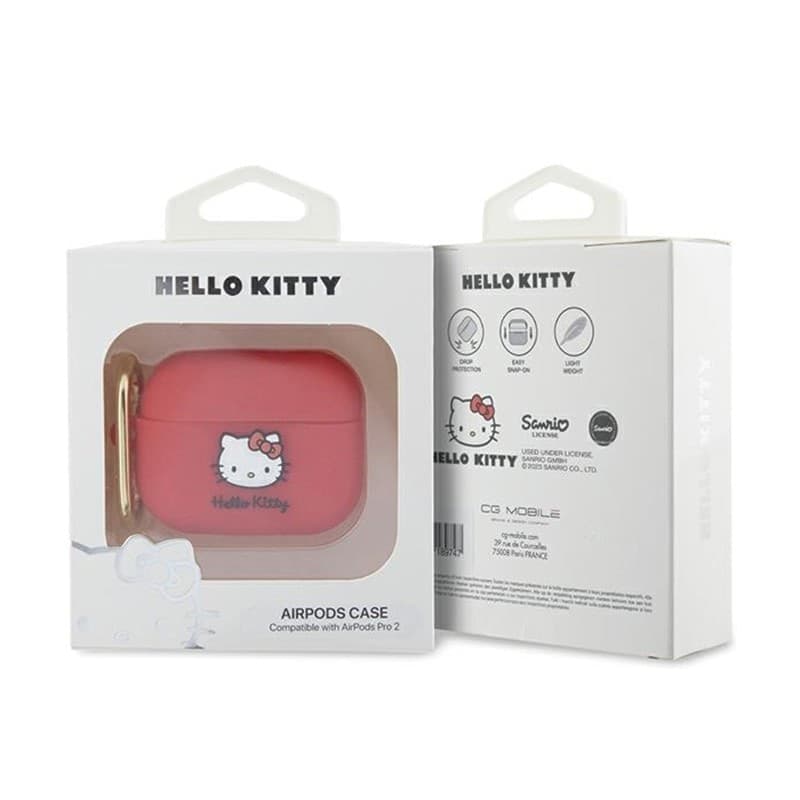 Hello Kitty Silicone 3D Kitty Head - Case for AirPods Pro 2 (fuchsia) - 4
