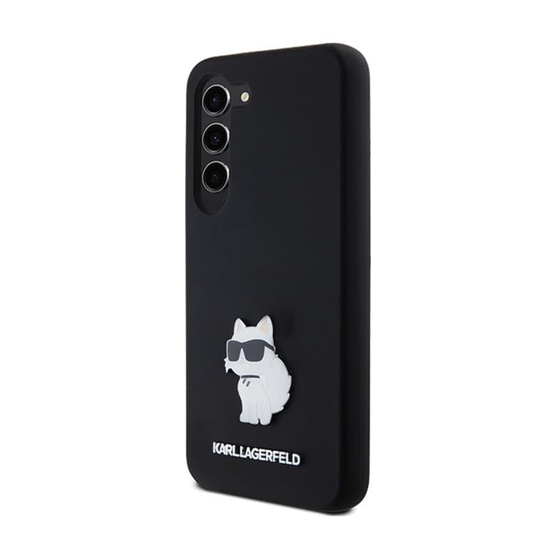 Karl Lagerfeld Silicone Choupette Metal Pin - Case Samsung Galaxy S24 (czarny) - 2