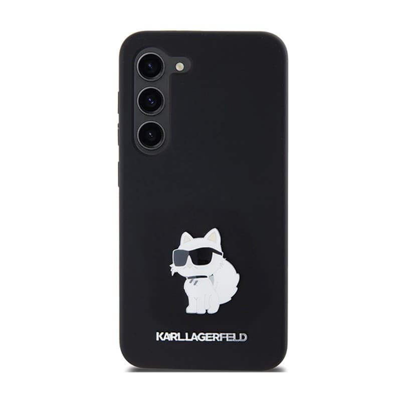 Karl Lagerfeld Silicone Choupette Metal Pin - Case Samsung Galaxy S24 (czarny) - 3