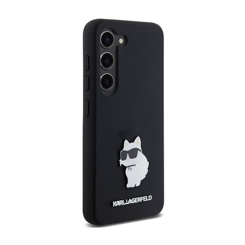 Karl Lagerfeld Silicone Choupette Metal Pin - Case Samsung Galaxy S24 (czarny) - 4