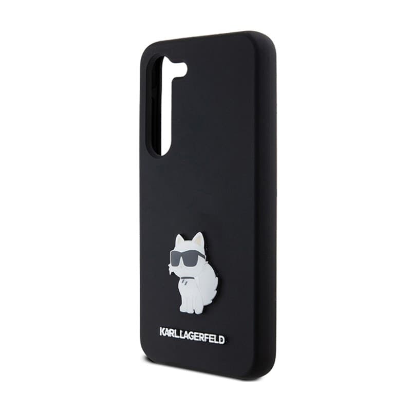 Karl Lagerfeld Silicone Choupette Metal Pin - Case Samsung Galaxy S24 (czarny) - 6