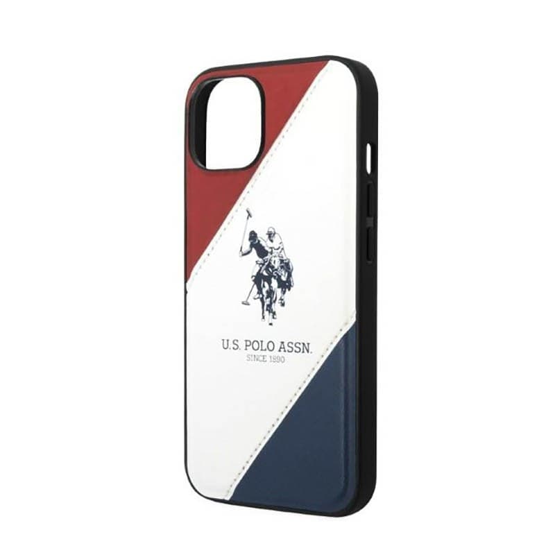 US Polo Assn Tricolor Embossed - Case for iPhone 14 (White) - 5