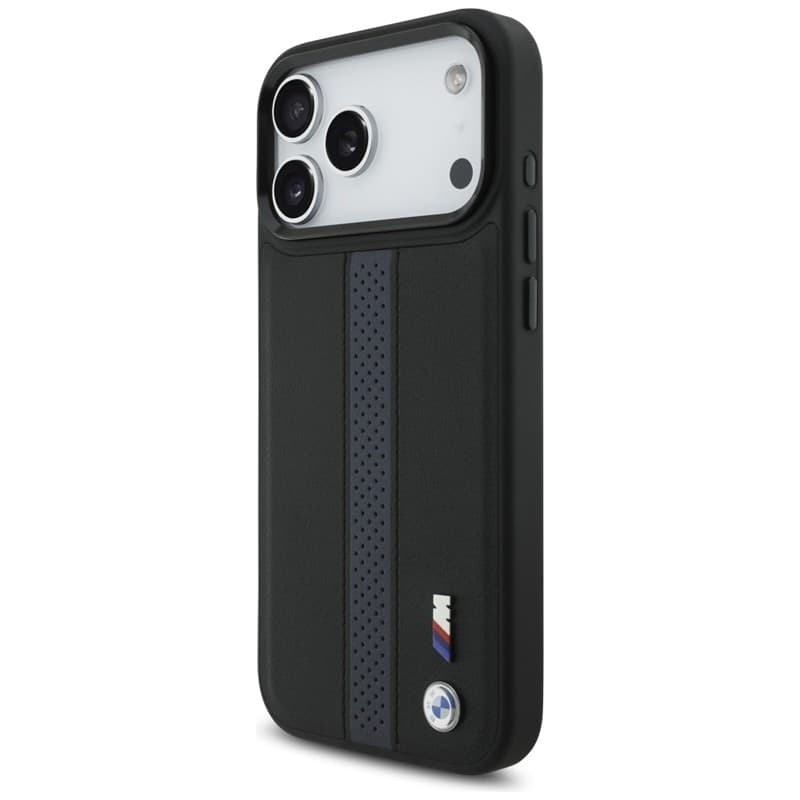 Custodia MagSafe con logo BMW M a strisce perforate per iPhone 17 Pro Max (blu) - 2