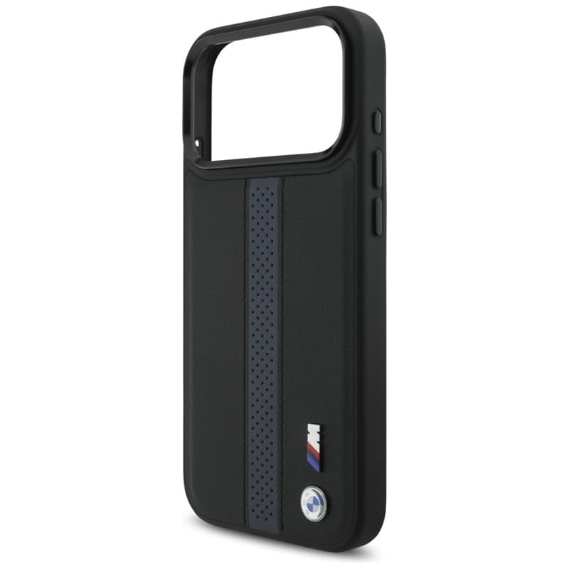 Custodia MagSafe con logo BMW M a strisce perforate per iPhone 17 Pro Max (blu) - 6