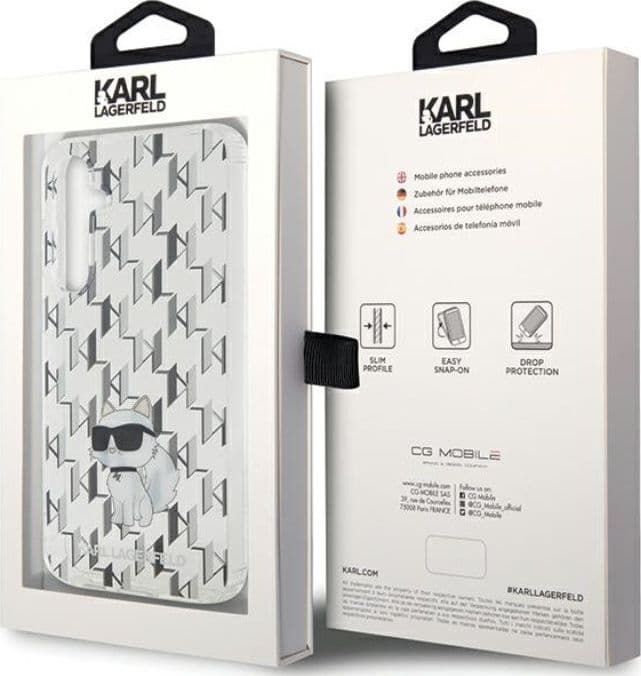 Karl Lagerfeld Monogram Choupette - Samsung Galaxy S23 FE Case (transparent) - 7