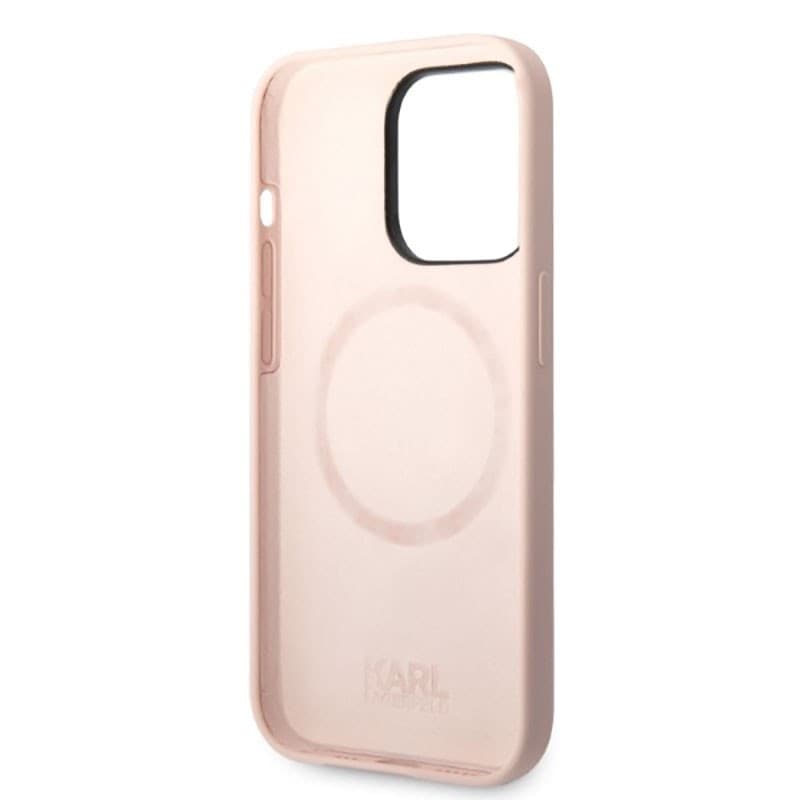 Karl Lagerfeld Silicone NFT Ikonik MagSafe - Case for iPhone 14 Pro (Pink) - 7