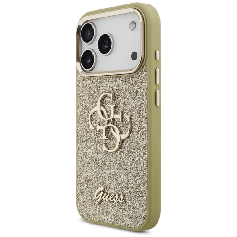 Guess Fixed Glitter Big 4G Metal Frame - Case iPhone 17 Pro (gold) - 2