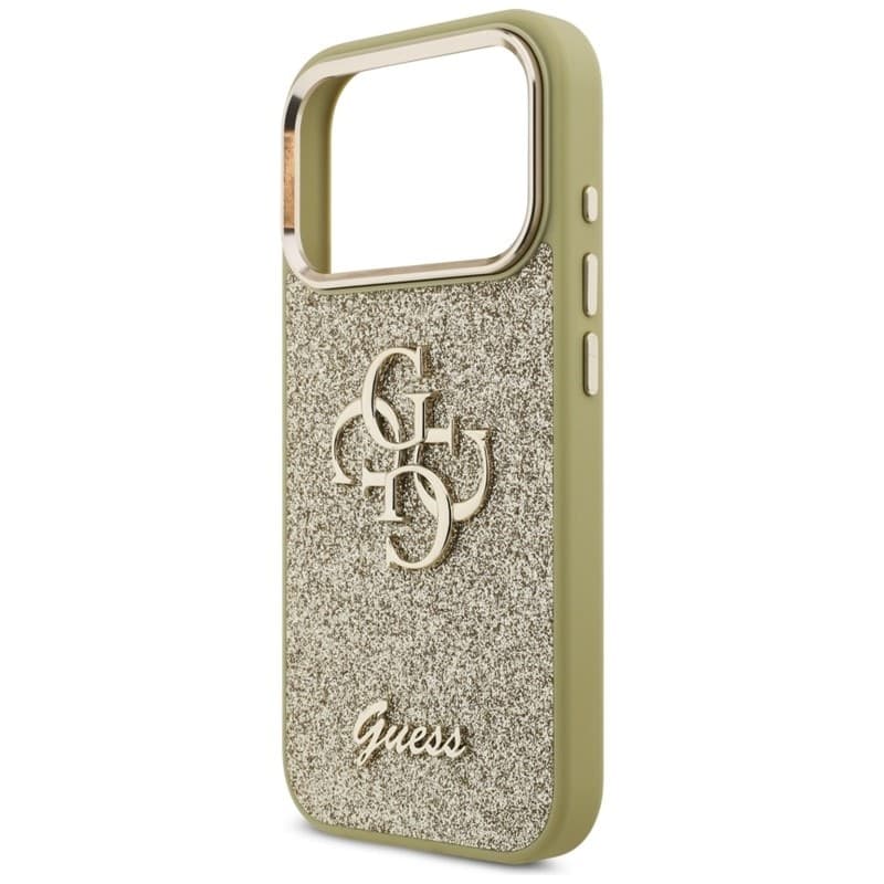 Guess Fixed Glitter Big 4G Metal Frame - Case iPhone 17 Pro (gold) - 6