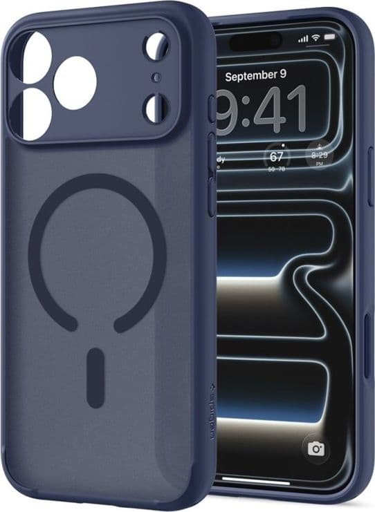 Spigen Ultra Hybrid Mag MagSafe - Custodia per iPhone 18 Pro Max / 17 Pro Max (Blu ghiaccio intenso) - 3