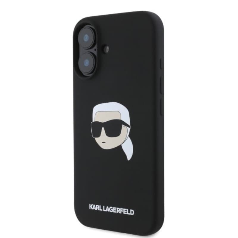 Karl Lagerfeld Silicone Karl Head Print MagSafe - Case iPhone 16 (black) - 3