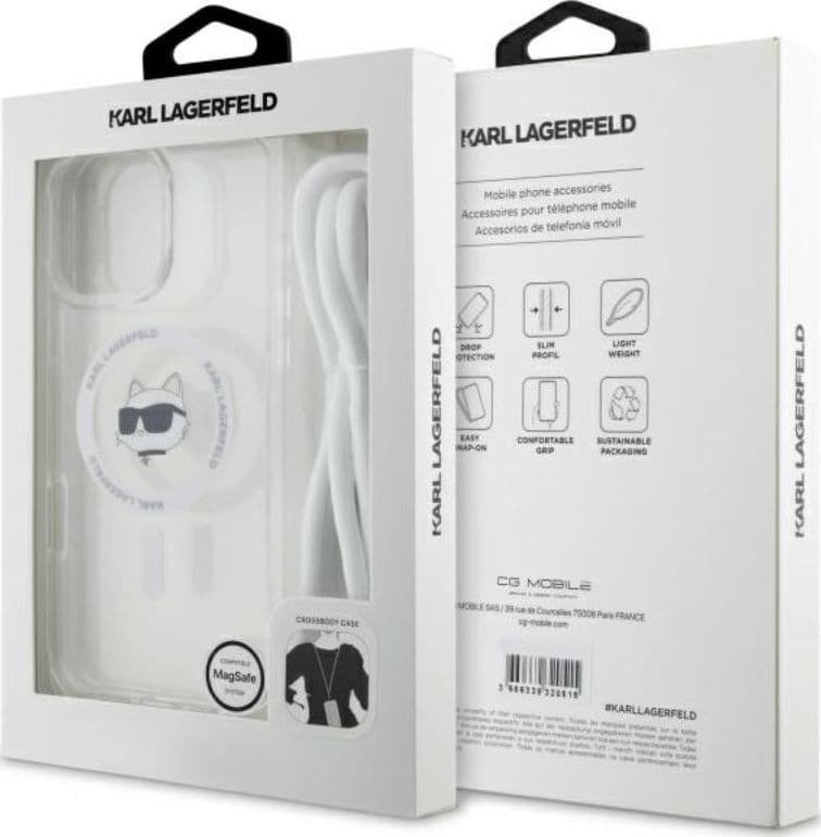 Karl Lagerfeld IML Choupette Head & Cord MagSafe - Case for iPhone 16 Pro Max (transparent) - 7